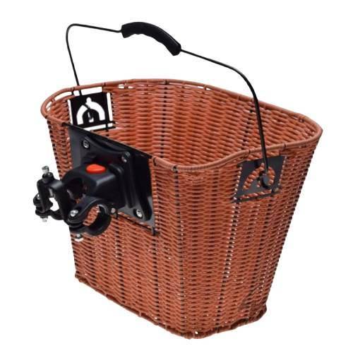 Kosz bagażnik uchyt przód rower ratan | AWR1953