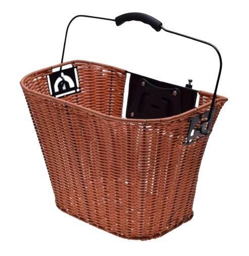 Kosz bagażnik uchyt przód rower ratan | AWR1953 - zdjęcie 2