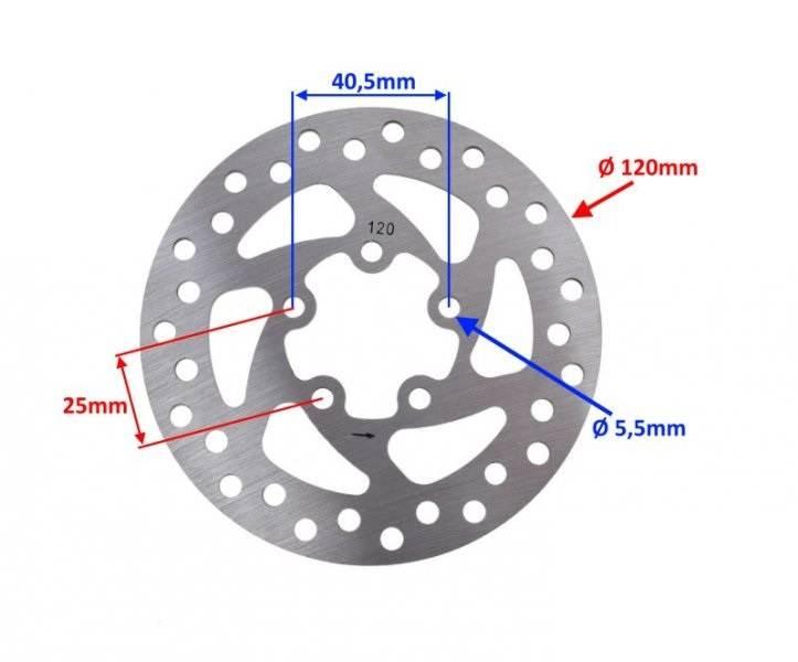 Tarcza hamulcowa 120mm xiaomi m365 | HXI4142 - zdjęcie 2