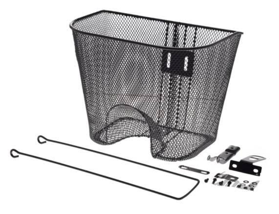 Kosz rowerowy bagażowy przód na stałe pod lampę