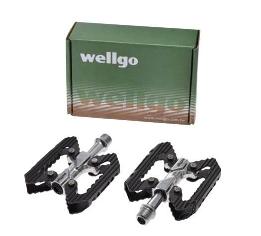 Pedał rowerowy wellgo alu platforma 2 szt czarny