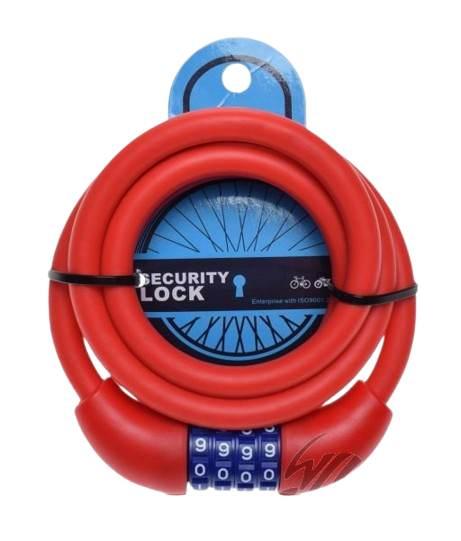 Zabezpieczenie rowerowe 12x1500 silikon czerwone