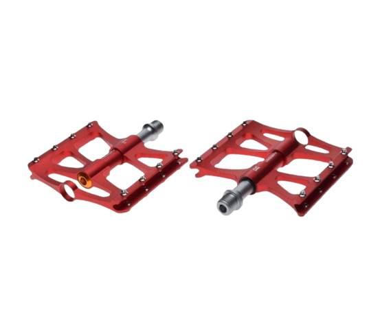 Pedał rowerowy alu platformowy czerwone cnc 2 szt