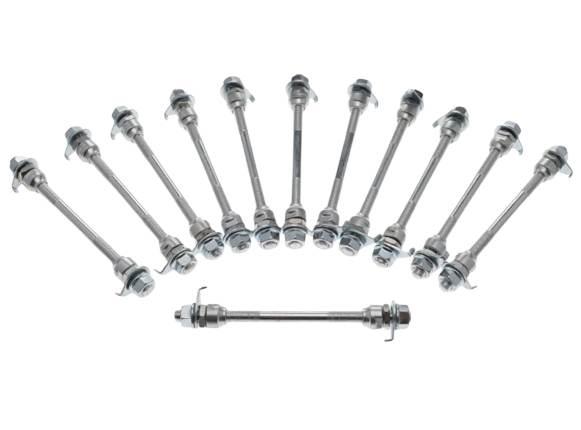 Oś rowerowa koła 8mm przód zwykły 12 szt.