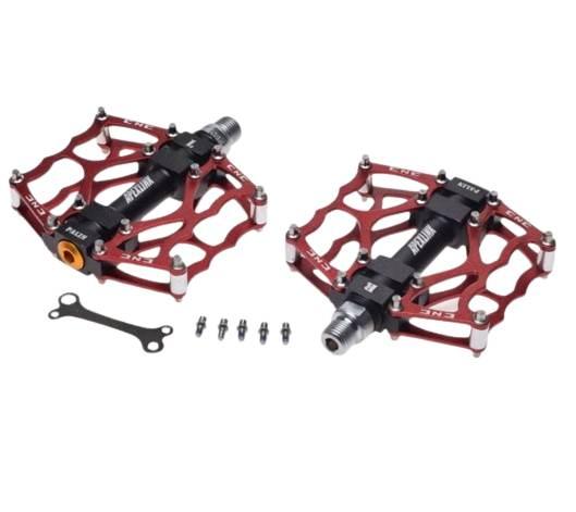 Pedał rowerowy alu platforma czerwone 2szt