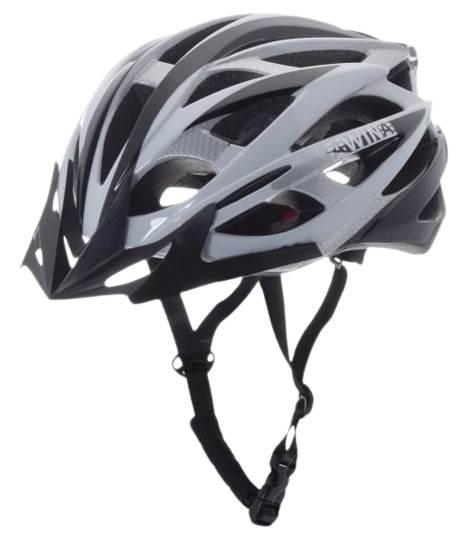 Kask rowerowy awina by moon mtb l srebrno/czarny