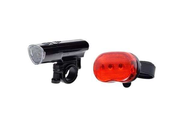 Lampa rowerowa przód tył led kpl2 szt. | AWR1203