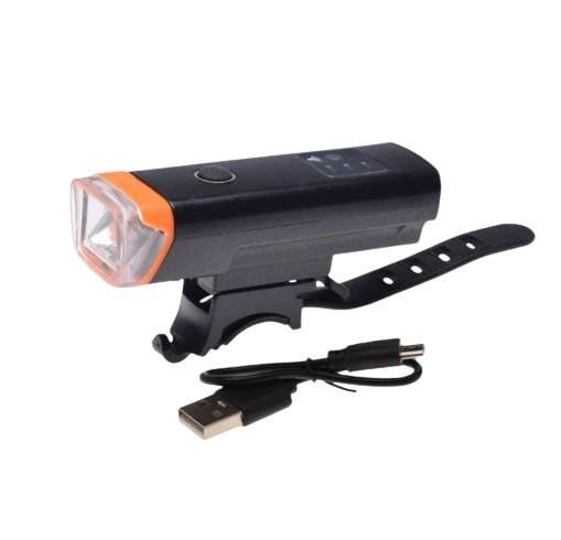 Lampa rowerowa przód 1 led z czujnikiem zmierzchu