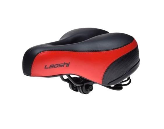 Siedzenie rowerowe na sprężynie czarno czerwone