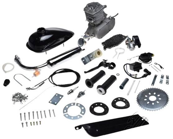 Silnik spalinowy do roweru 50cc 2t zestaw kpl