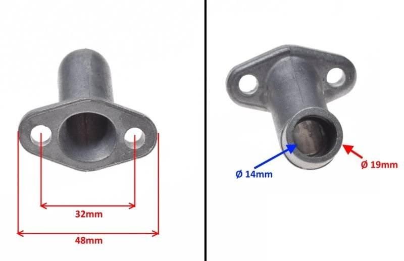 Króciec gaźnika silnik rowerowy 50 cc 2t - zdjęcie 3