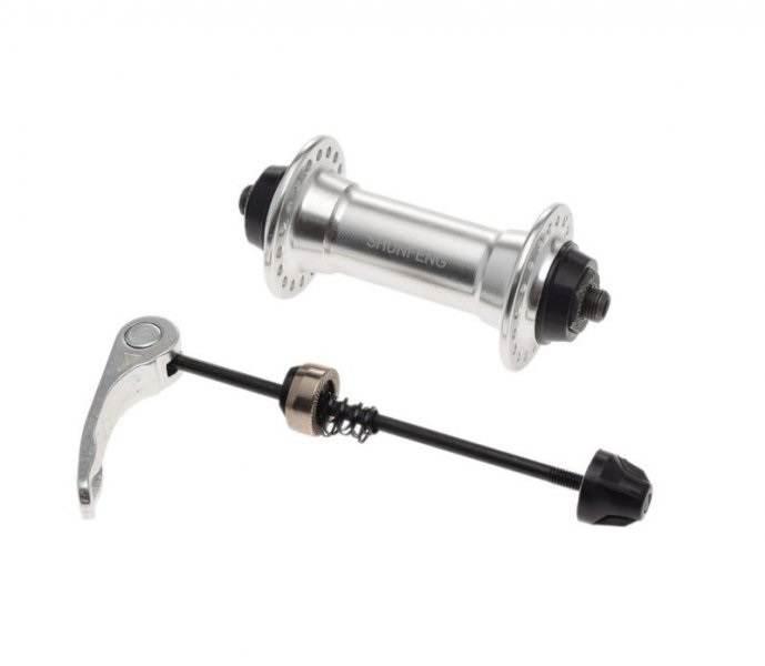 Piasta rower alu przód 36 otw srebrna szybkozamyk