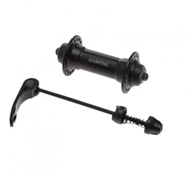 Piasta rower alu przód 36 otw czarna szybkozamyk