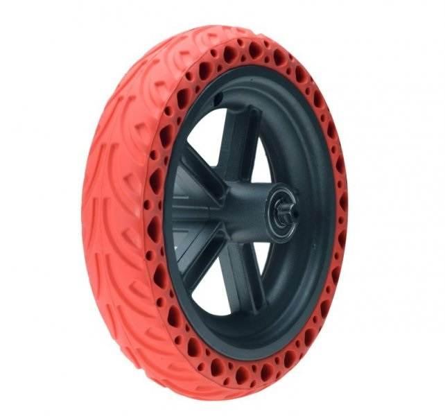 Koło tył z opona pełna do xiaomi m365 pro czerwona - zdjęcie 2