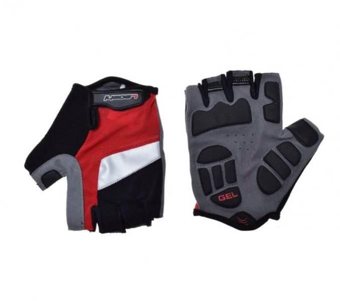 Rękawice rowerowe czarno czerwone bez palców m