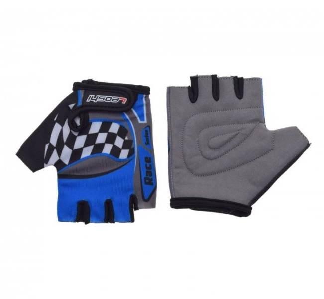 Rękawice rowerowe dziecięce niebiesko czarne 3xs