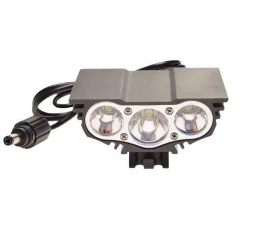 Lampa rowerowa przód 3 x led czarna | AWR1170 - zdjęcie 2