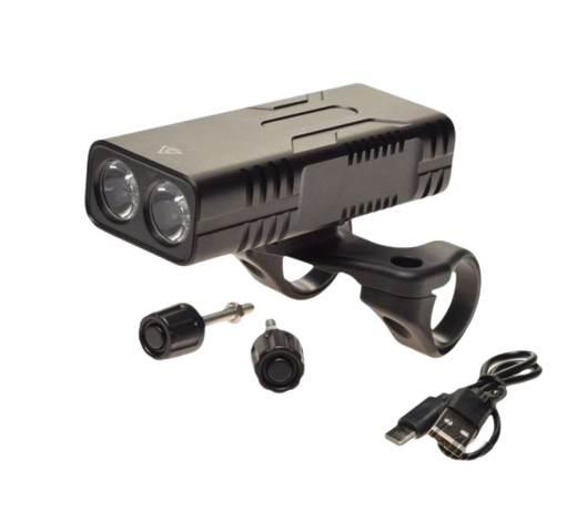 Lampa rowerowa przód 2 led alu 850 lm 10000 mah