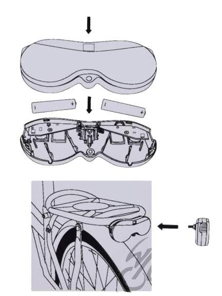 Lampa rowerowa na bagażnik tył led | AWR1315 - zdjęcie 2