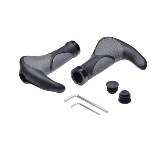 Chwyt kierownicy rowerowy czarne ergo rogi