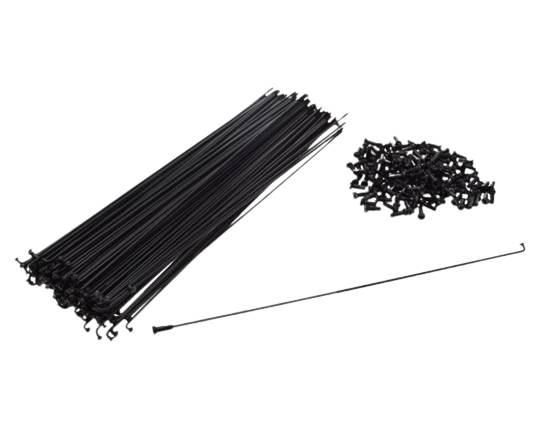 Szprycha rowerowa 250 mm 144 szt nakrętka czar