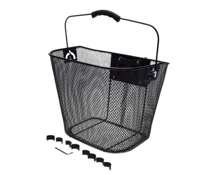 Kosz rowerowy z uchwytem na kierownicę czarny