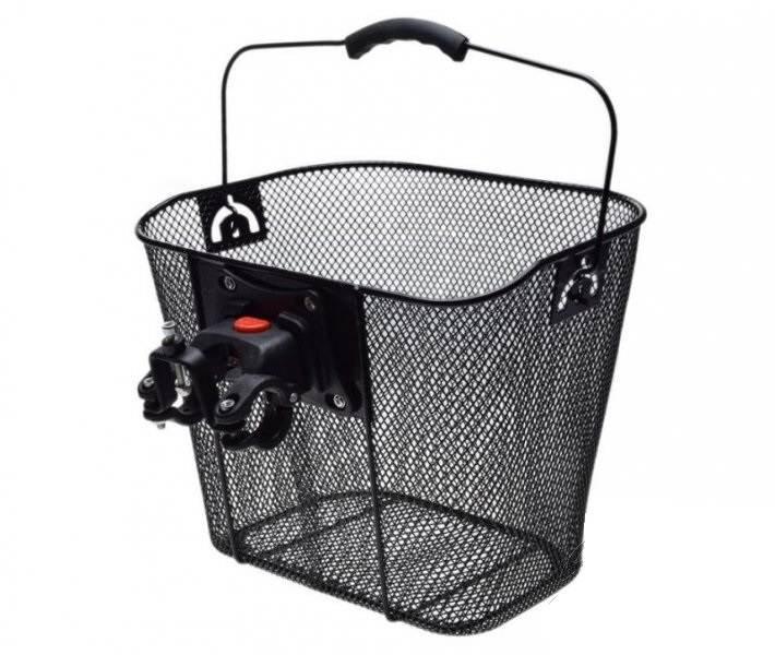 Kosz rowerowy z uchwytem na kierownicę czarny - zdjęcie 2