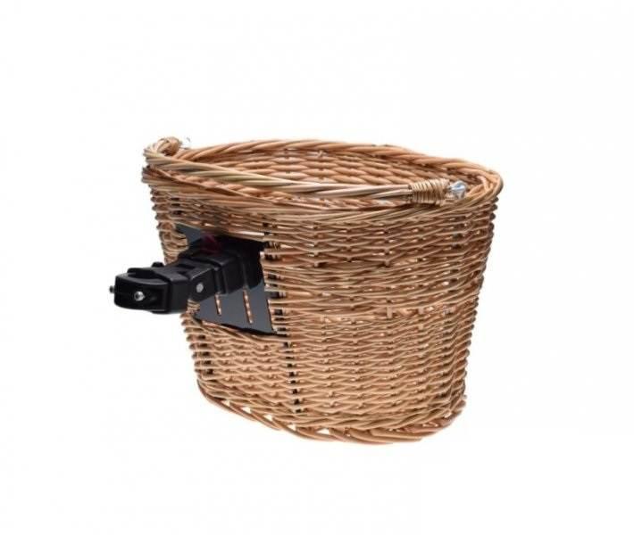 Kosz rowerowy przód wiklinowy | AWR1955 - zdjęcie 2