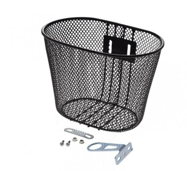 Kosz rowerowy bagażowy przód mały czarny