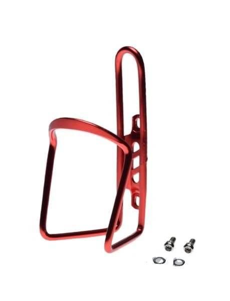 Koszyk na bidon rowerowy uchwyt alu czerwony