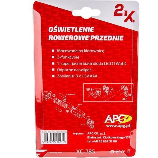 Lampka Przednia 3Xaaa 80Lm 2K Xc-785 | LAPB_XC785 - zdjęcie 3