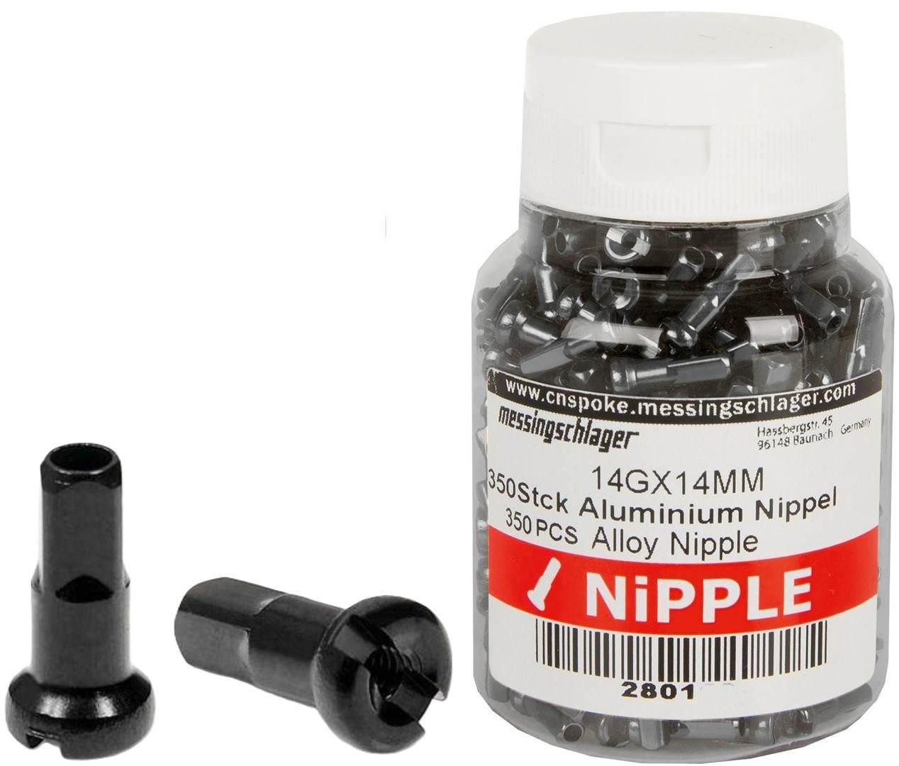 Nypel 14Mm 2.0Mm 14G Cnspoke Alu Bk 400Szt