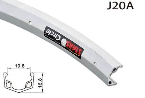 Obręcz 26X1 3/8" 36H Vb [20X17] Stars J20A 590 Sl