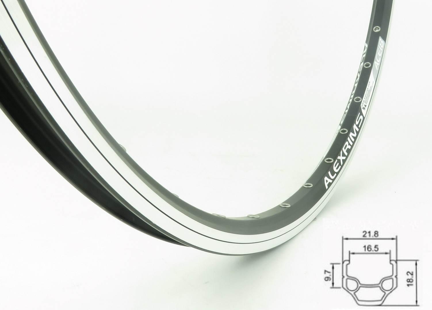 Obręcz 26" 36H Vb [16.5X18] Alexrims Ace18 Nit Bk - zdjęcie 2