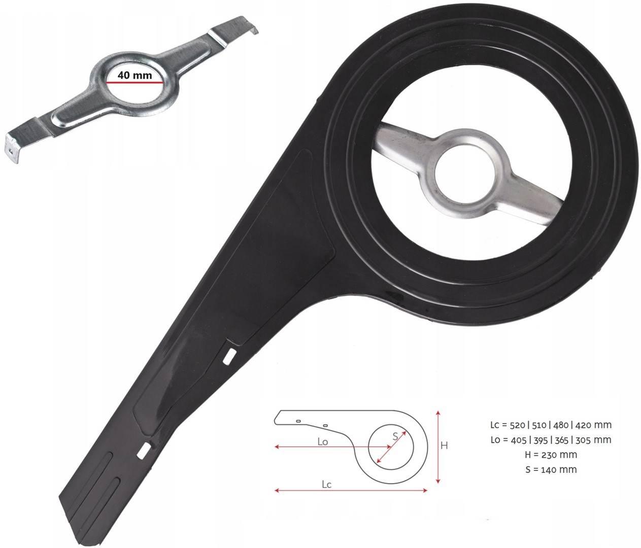 Osłona Łańcucha Turing Z Uchwytem 40 Mm Czarna