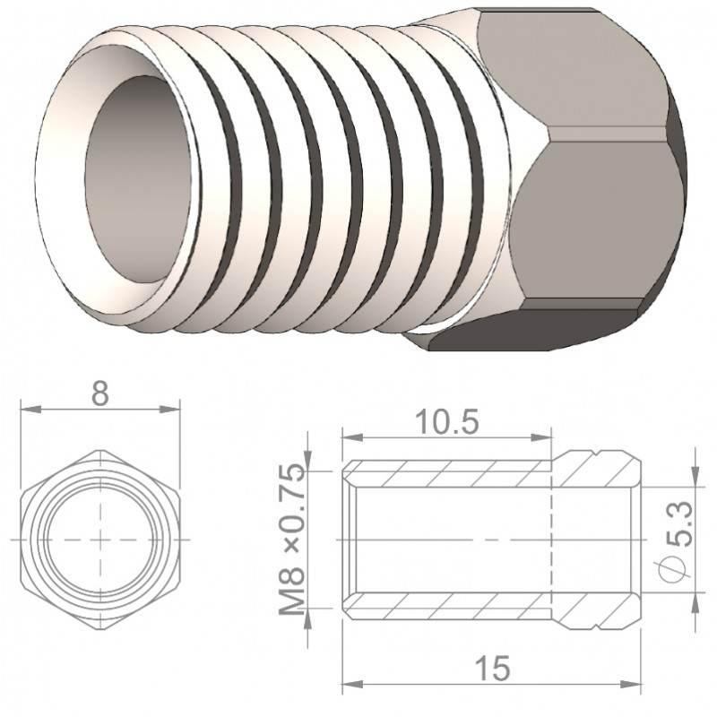 Śruba Do Przewodów Avid Opak.=8SztBrakco