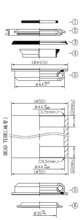 Stery Półzint1-1/8" 44/44 Neco H148M Bk | ST 148M BK - zdjęcie 3