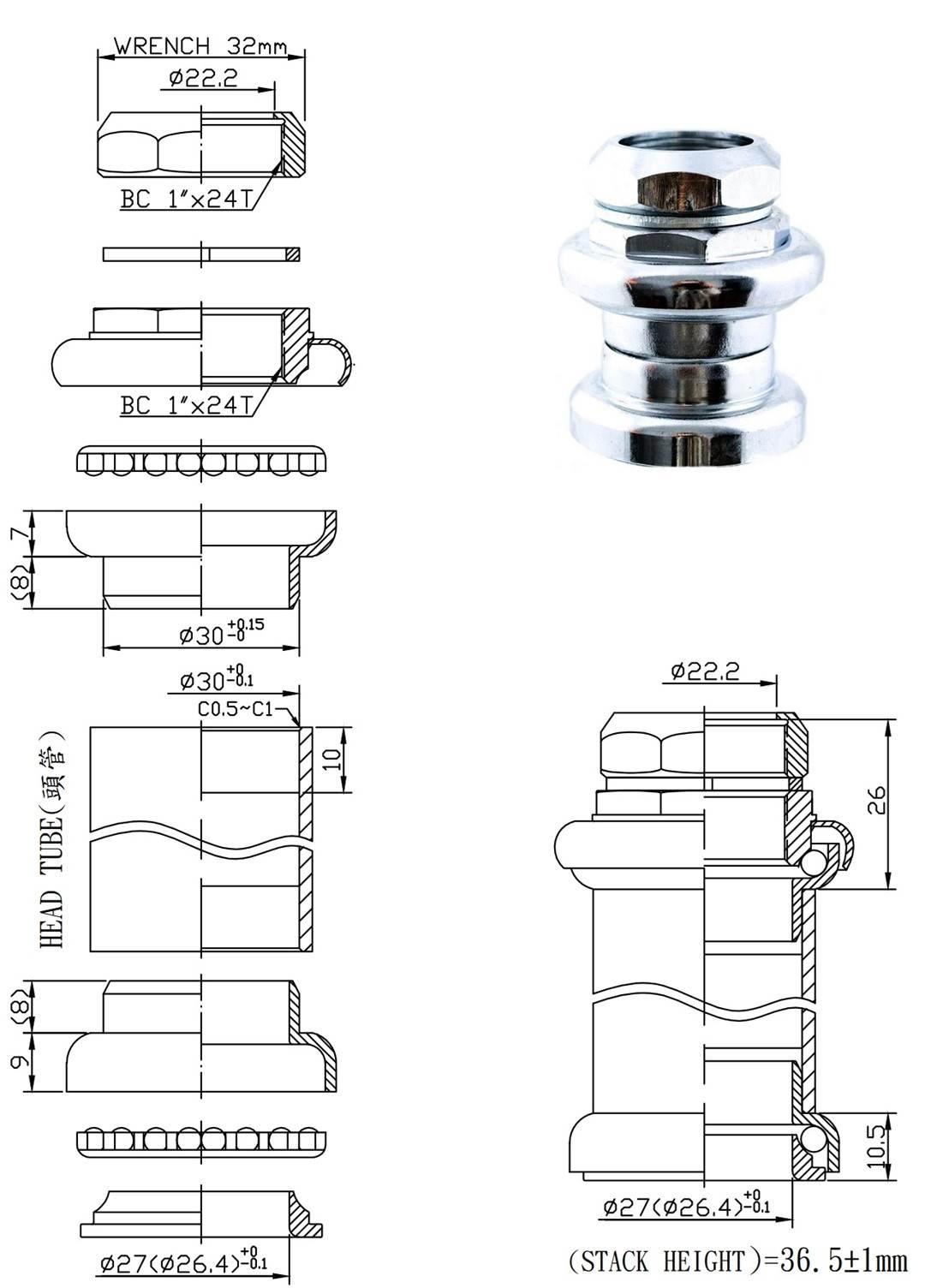 Stery Skręcane 1" Stal Neco H831 Sl | ST 831SL