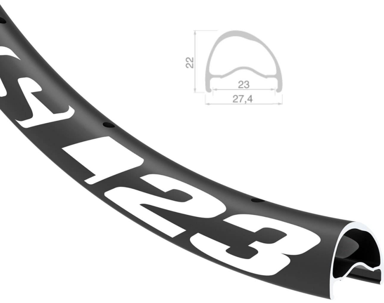 Obręcz 29" 32H Db [23X22] Blackjack Sl23Asy Bk - zdjęcie 2