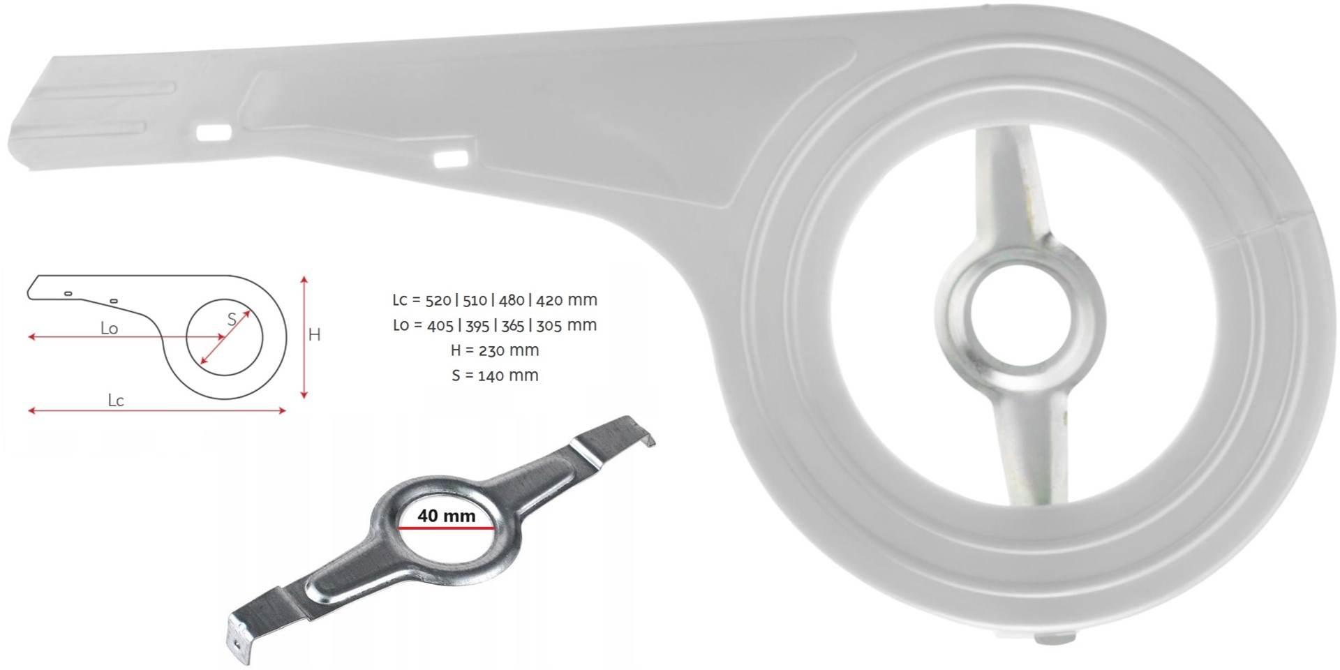 Osłona Łańcucha Turing Z Uchwytem 40 Mm Srebrna