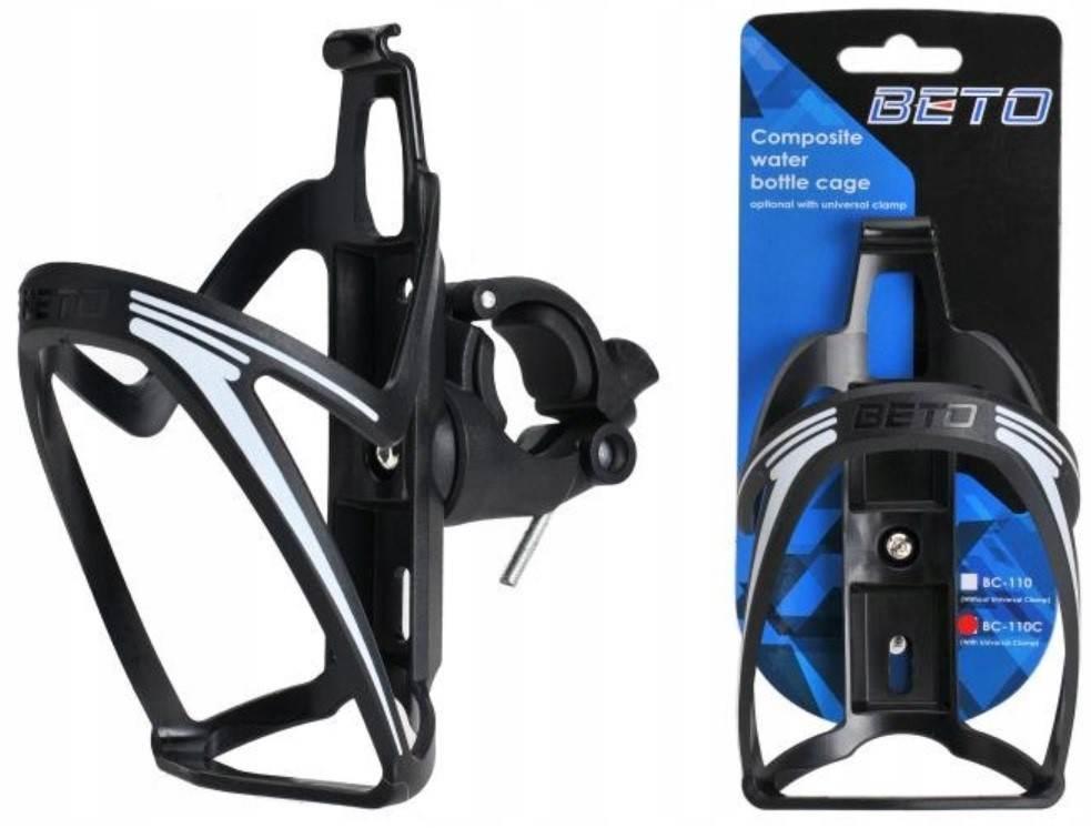 Koszyk Na Bidon Na Kierownice Beto Bc-110C Bk/Wh