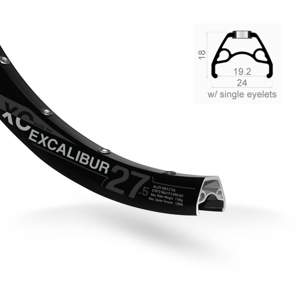 Obręcz 27,5" 32H Db [19X18] Rodi Excalibur Xc Nit
