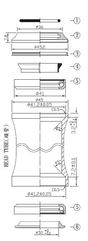 Stery Zintegrowane 1-1/8" Is41 Neco H50 Bk - zdjęcie 3