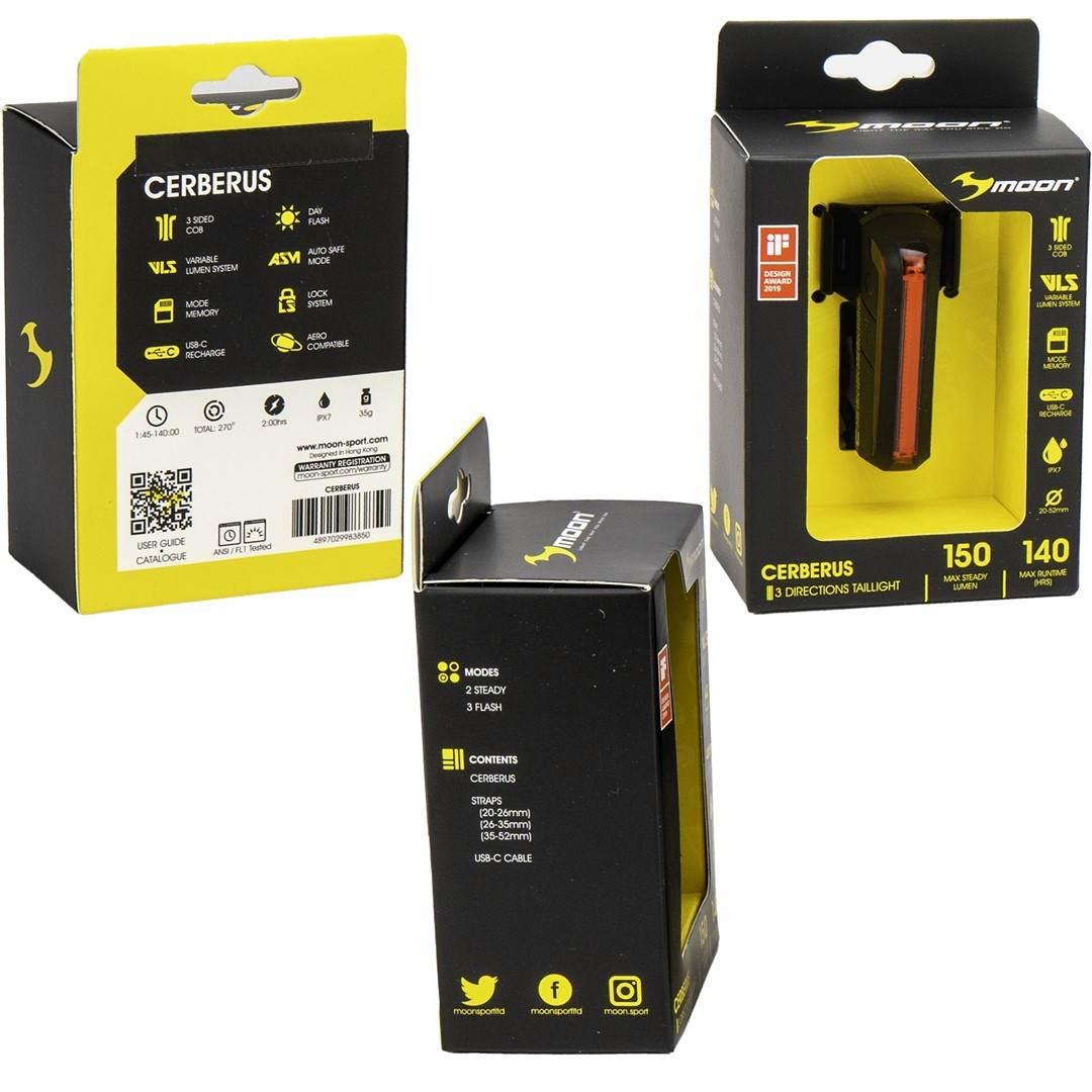 Lampka Tylna Usb 150Lm Moon Cerberus | LATA CERBERUS - zdjęcie 2