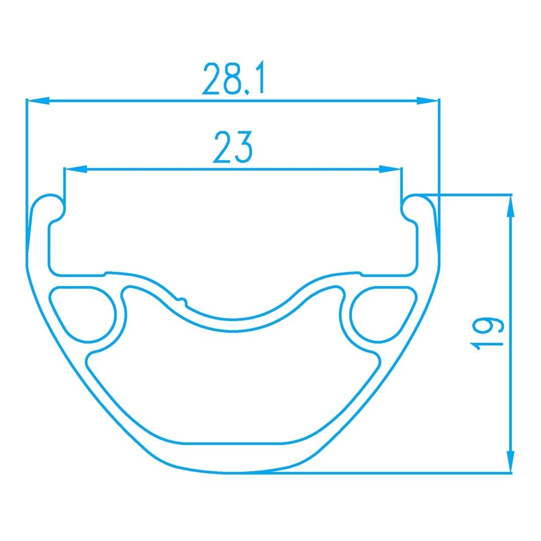 Obręcz 26" 32H Db [23X19] Alexrims Md23 Trs Nit Bk - zdjęcie 2