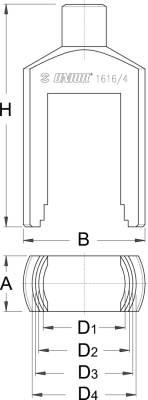 Klucz Do Demontażu Sterów Unior 1616/4 | KLU UNIOR 1616/4 - zdjęcie 2