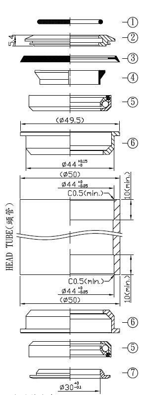 Stery Półzint1-1/8" 44/50 Neco H125 Bk | ST 125BK - zdjęcie 3