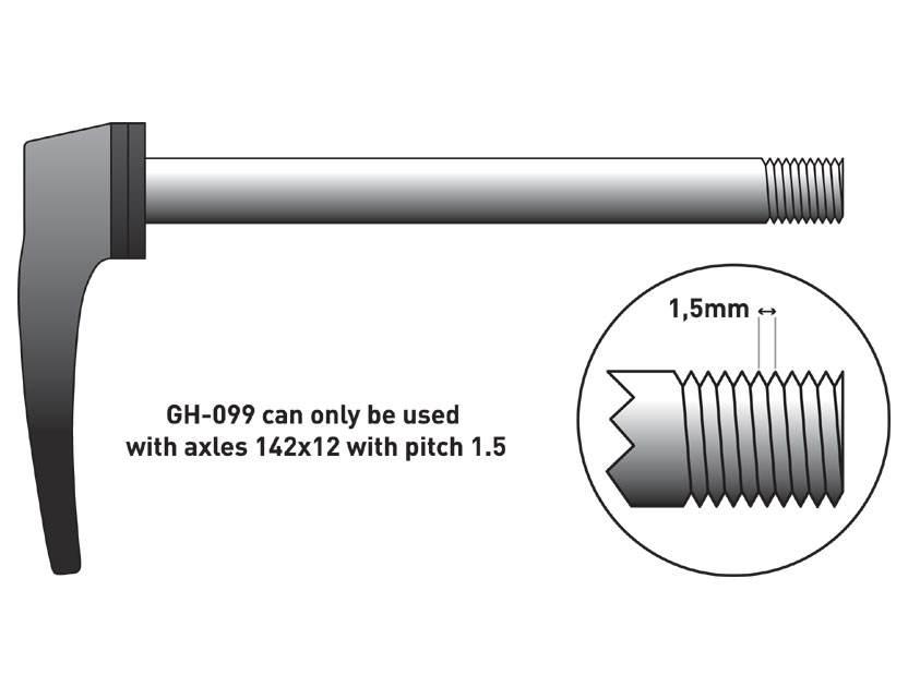 Hak Przerzutki Union Gh-099 Ktm Gwint 1.5 - zdjęcie 4