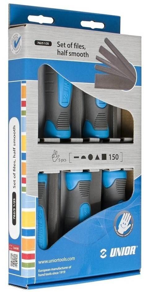 Zestaw Pilników Półgładzików Unior 762/5 1/2S
