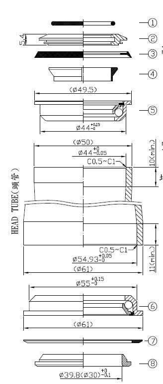 Stery Półzint1.5"-1-1/8" 44/55 Neco H156 - zdjęcie 3